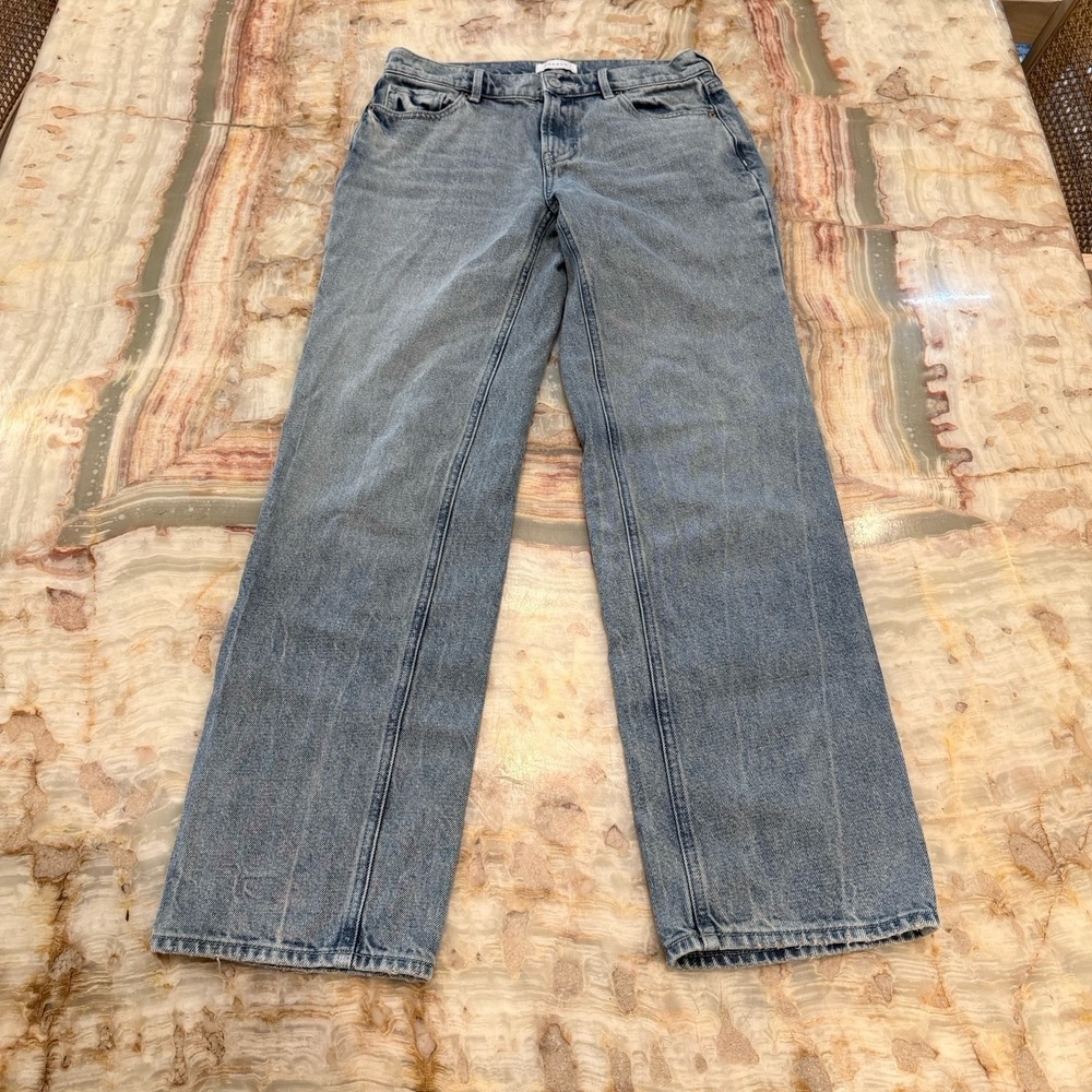 PacSun Jordyn Low Rise Straight Jeans Womens Size 25 Light Wash Denim
